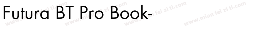 Futura BT Pro Book字体转换